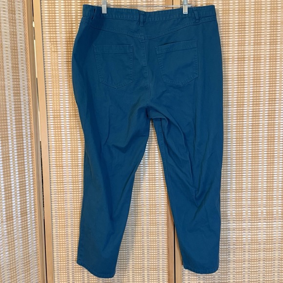 Woman Within Womens 22WP Jeans Teal Cottagecore Western Boho Resortwear Fairy - Picture 3 of 10